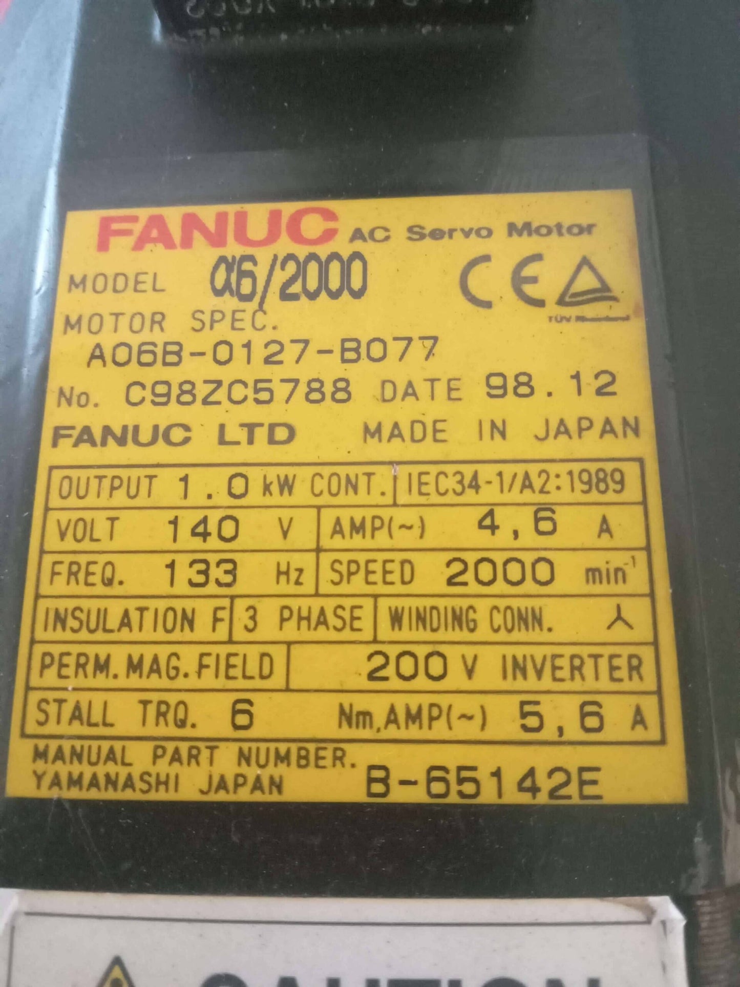 FANUC A06B-0127-B077 AC Servo Motor