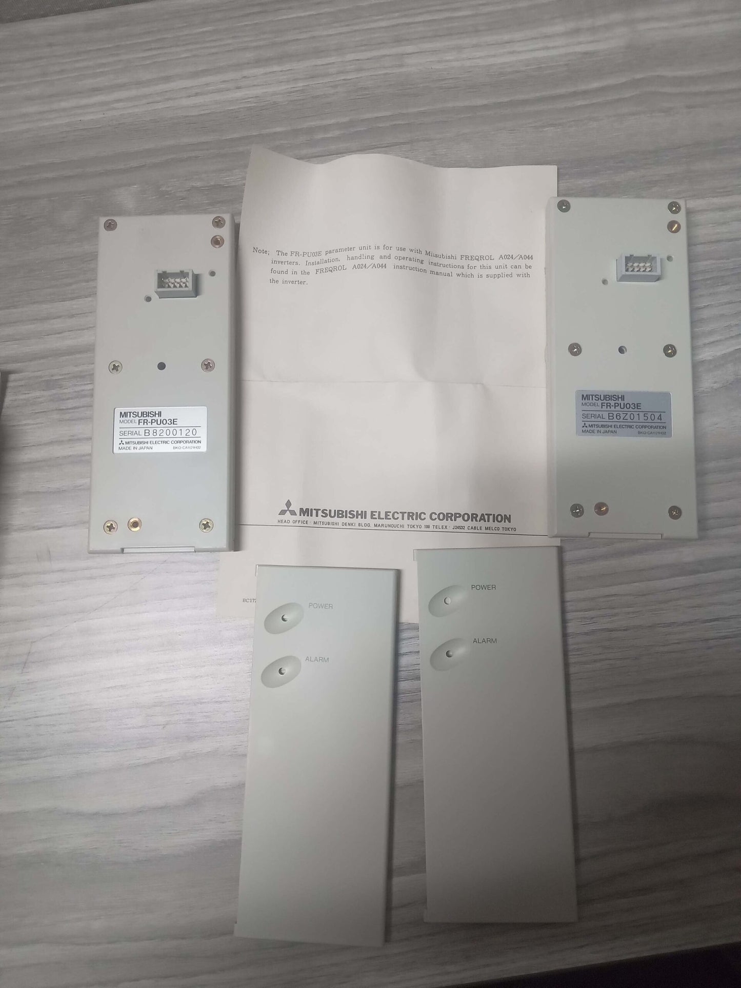 2x Mitsubishi FR-PU03E Parameter unit Open Box FREQROL Inverters