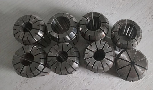 Lot of 8 ER32 Collets SYIC 3/4 5/8 15/32 5/32 7/16 1/2