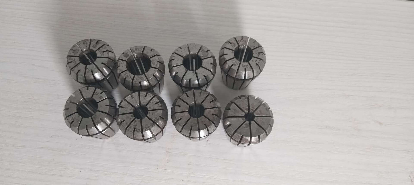 8x Lot of eight SYIC ER32 Collets - Used