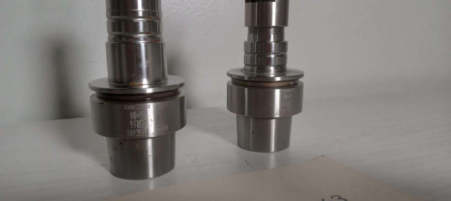 2x GUS HSK40E ER16 Tool Holders
