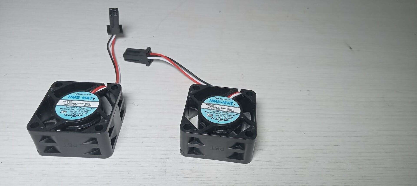 2x A90L-0001-0510 NMB-MAT MODEL 1608KL-05W-B39 24V DC 0.008A Fanuc Drive Fans