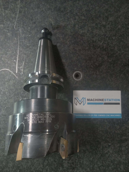 KENNAMETAL M1D400E1806S150L200 4 Inch Shell Face Mill on Cat40 Tool Holder