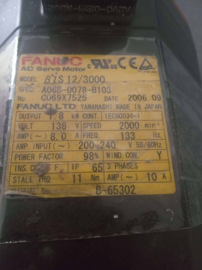 FANUC A06B-0078-B103 AC Servo Motor