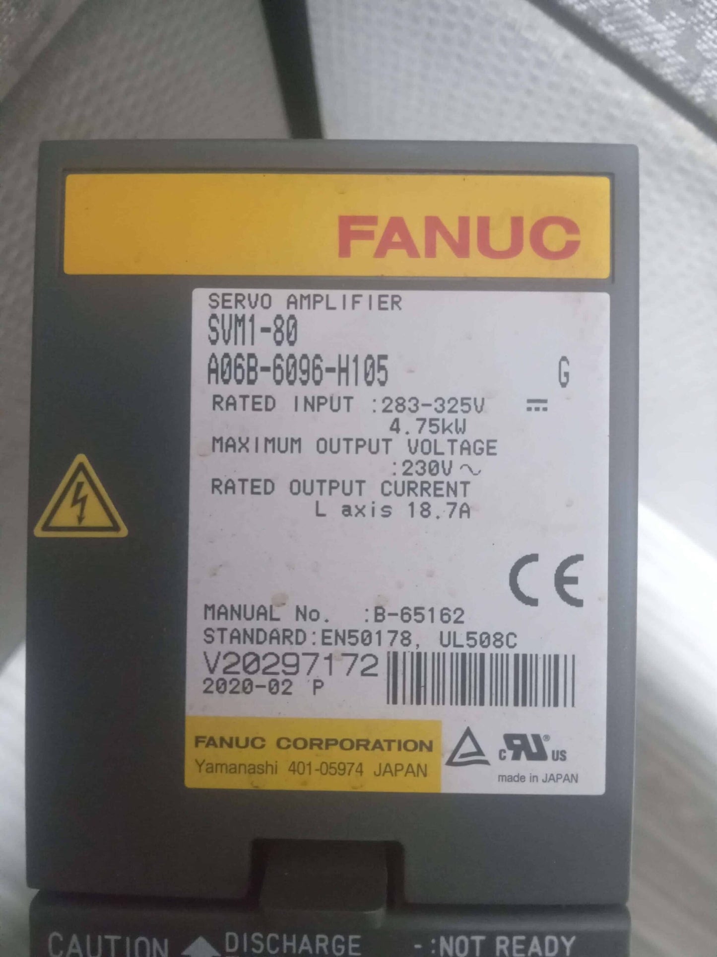 FANUC SVM1-80 A06B-6096-H105 Servo Amp Amplifier Drive Module Series G