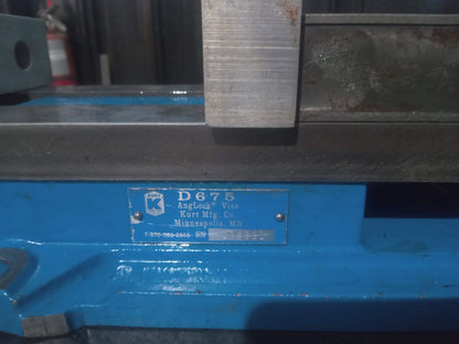KURT VISE D675 ANGLOCK Milling Vise With Aluminum Soft Jaws