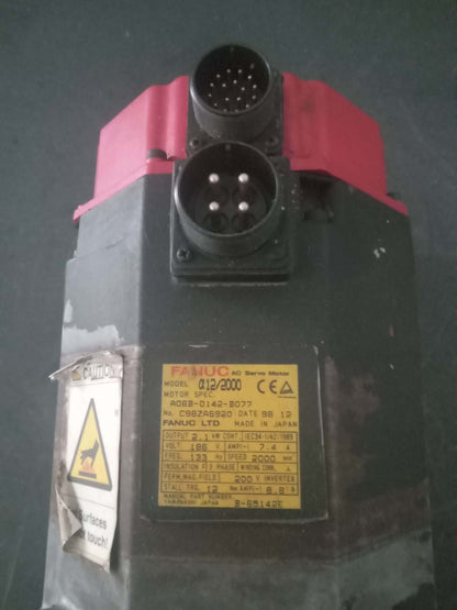 FANUC A06B-0142-B077 α12/2000 AC SERVO MOTOR B-65142E