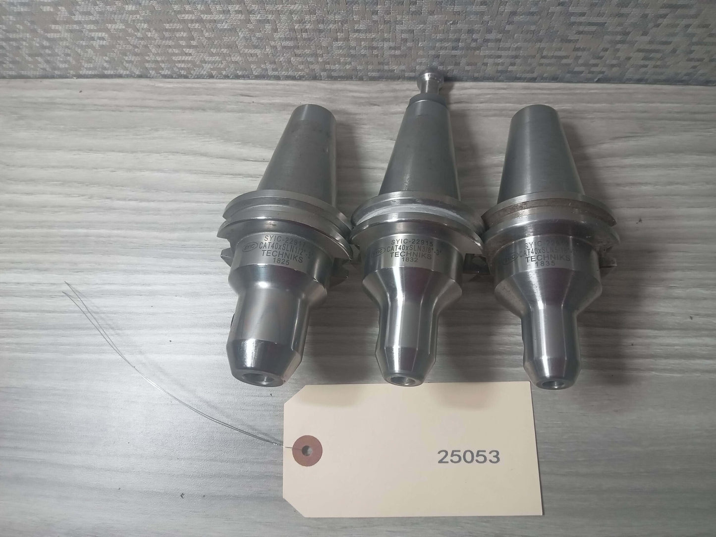 3x SYIC CAT40 Tool Holders Side Lock Weldon Flat 1/2" 3/8" 5/16"