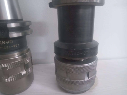 Lot of 3 Milling Chucks Nikken NCAT40-C374-70U-IDU, Manyo Made in Japan