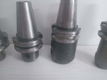 8x BT-40 BT40 BT 40 TOOL HOLDERS SYIC SOLID SIDE LOCK WELDON FLAT 3/16 1/4 5/8