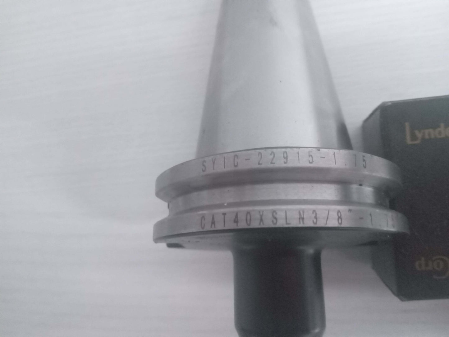 SYIC CAT 40 TOOL HOLDER 3/8" SOLID WELDON FLAT NEW OPEN BOX 22915-1.75