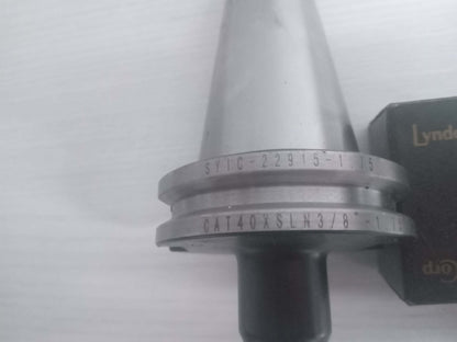 SYIC CAT 40 TOOL HOLDER 3/8" SOLID WELDON FLAT NEW OPEN BOX 22915-1.75