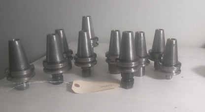 Lot of 10 BT40 Tool Holders - No Pull Studs, No Collets, Pre-Owned. No Tooling