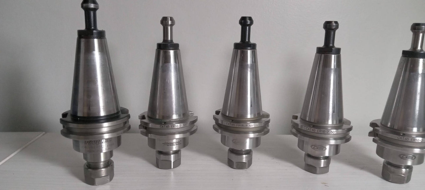 5x ER16 Tool Holders GS  Parlec Accupro Cat 40 Tool Holders