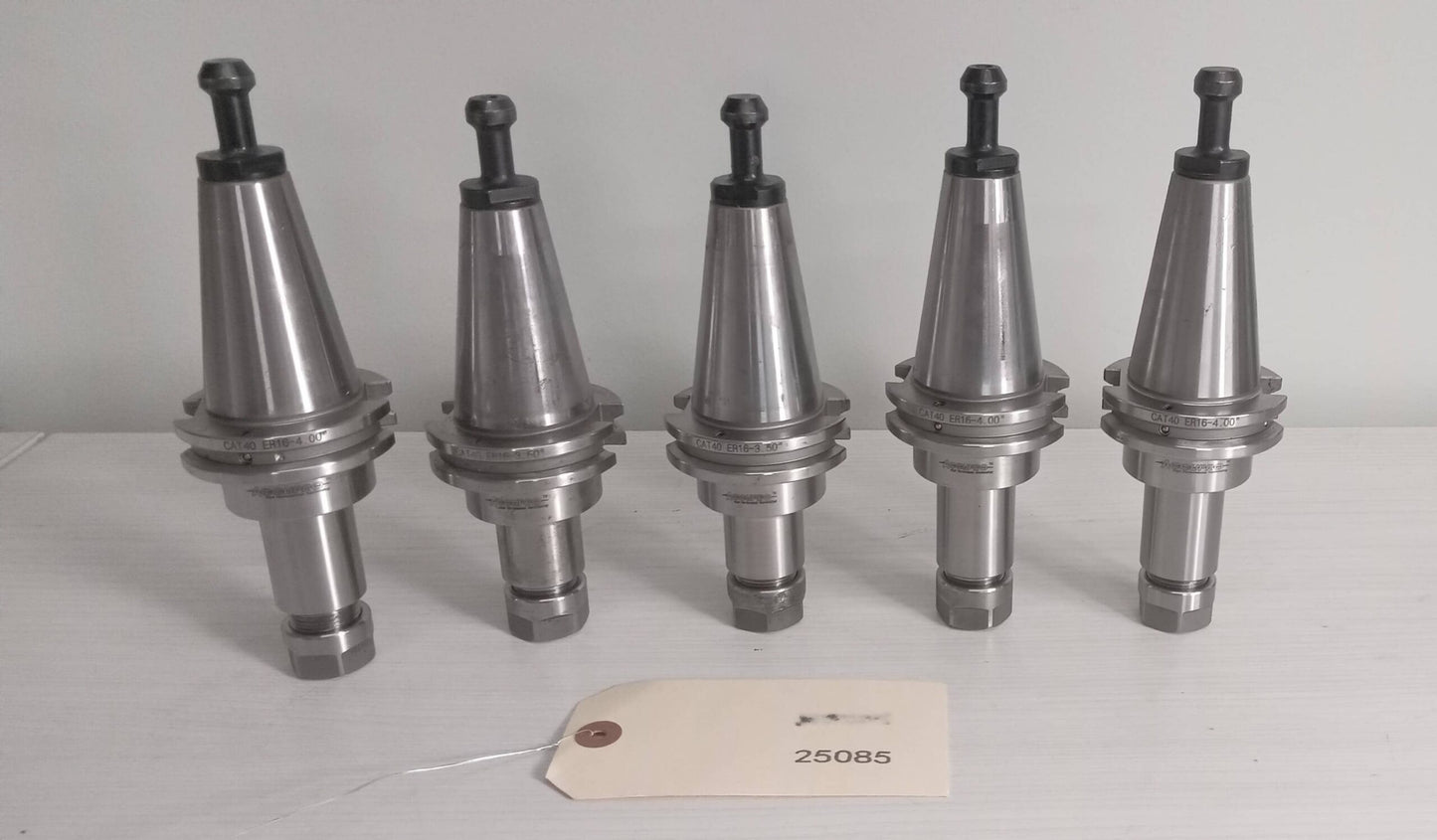 5x lot of 5 Accupro ER16 Cat40 Tool Holders 4 inch and 3.5"
