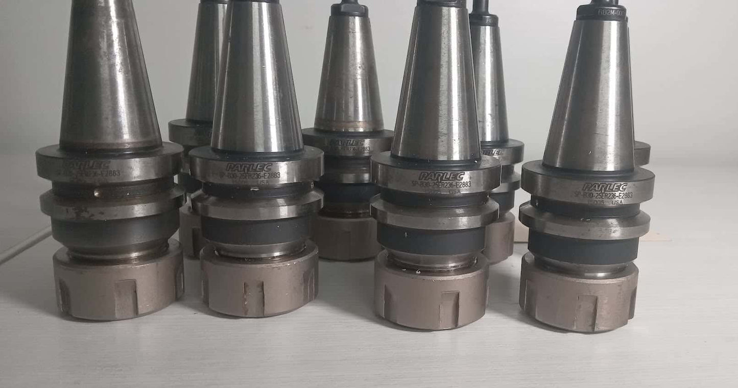 8x Parlec BT30 ISO30 ER25 Collet Chuck Tool Holders SP-B30-25ER236-E2883