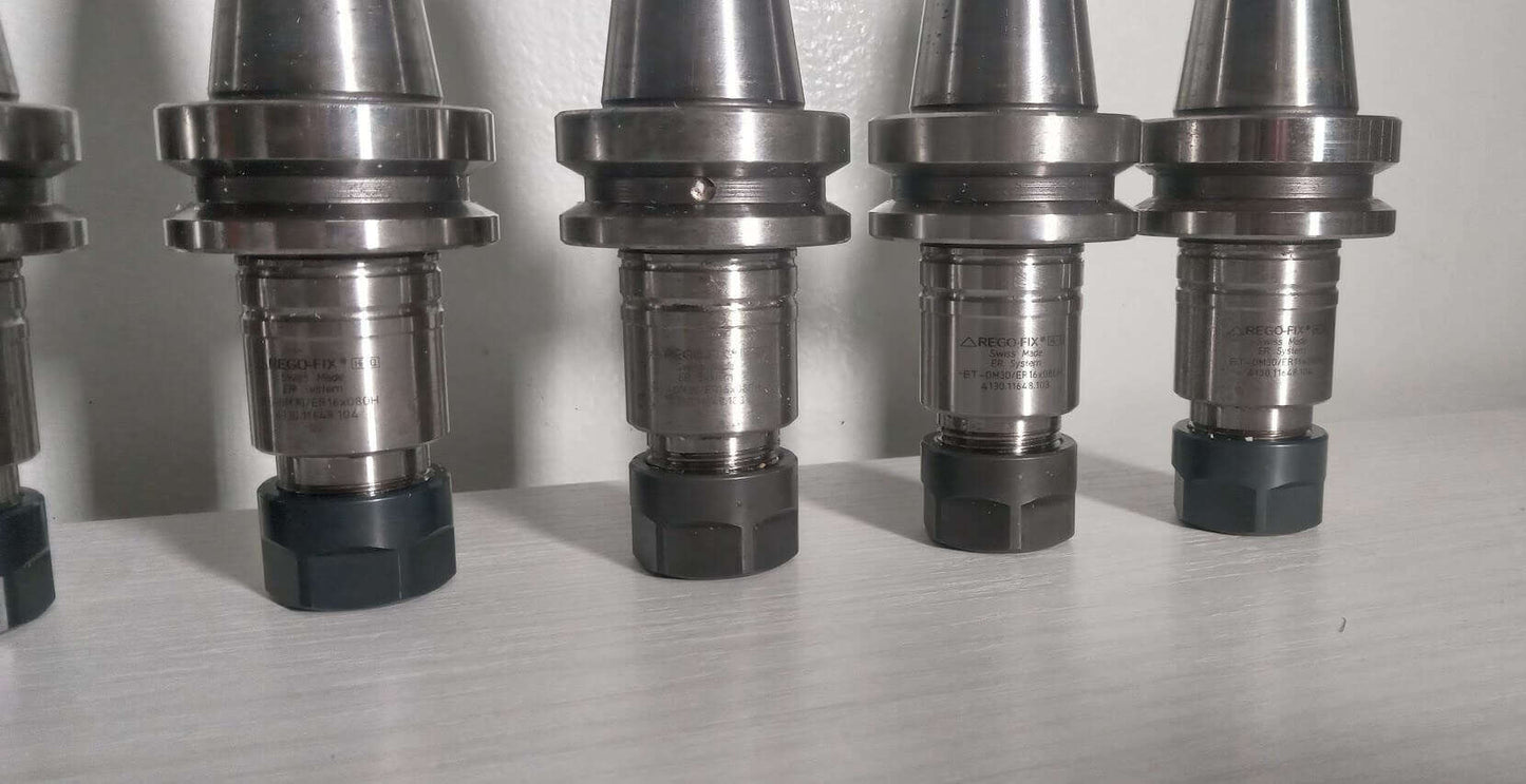 6x REGO-FIX BT-OM 30 ER16 x 080H Collet Chucks  Swiss Made Rego Fix BT30 Hi-Q