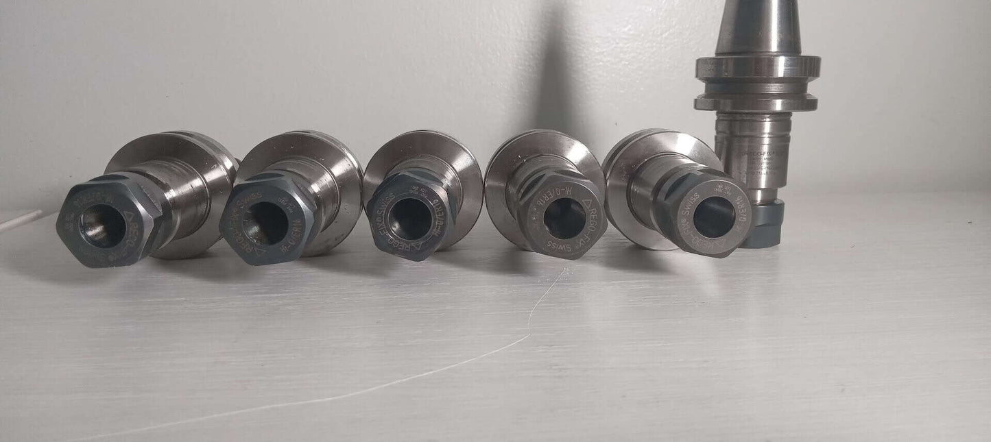 6x REGO-FIX BT-OM 30 ER16 x 080H Collet Chucks  Swiss Made Rego Fix BT30 Hi-Q