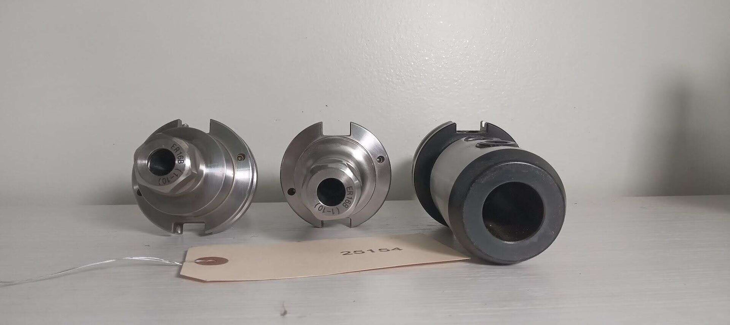 Lot of 3 Tool Holders Cat40 SYIC GS Accupro ER16 1" Weldon Flat