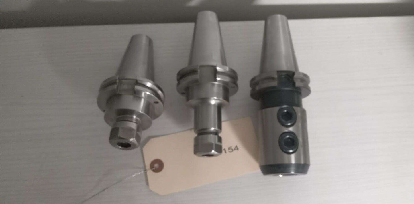 Lot of 3 Tool Holders Cat40 SYIC GS Accupro ER16 1" Weldon Flat