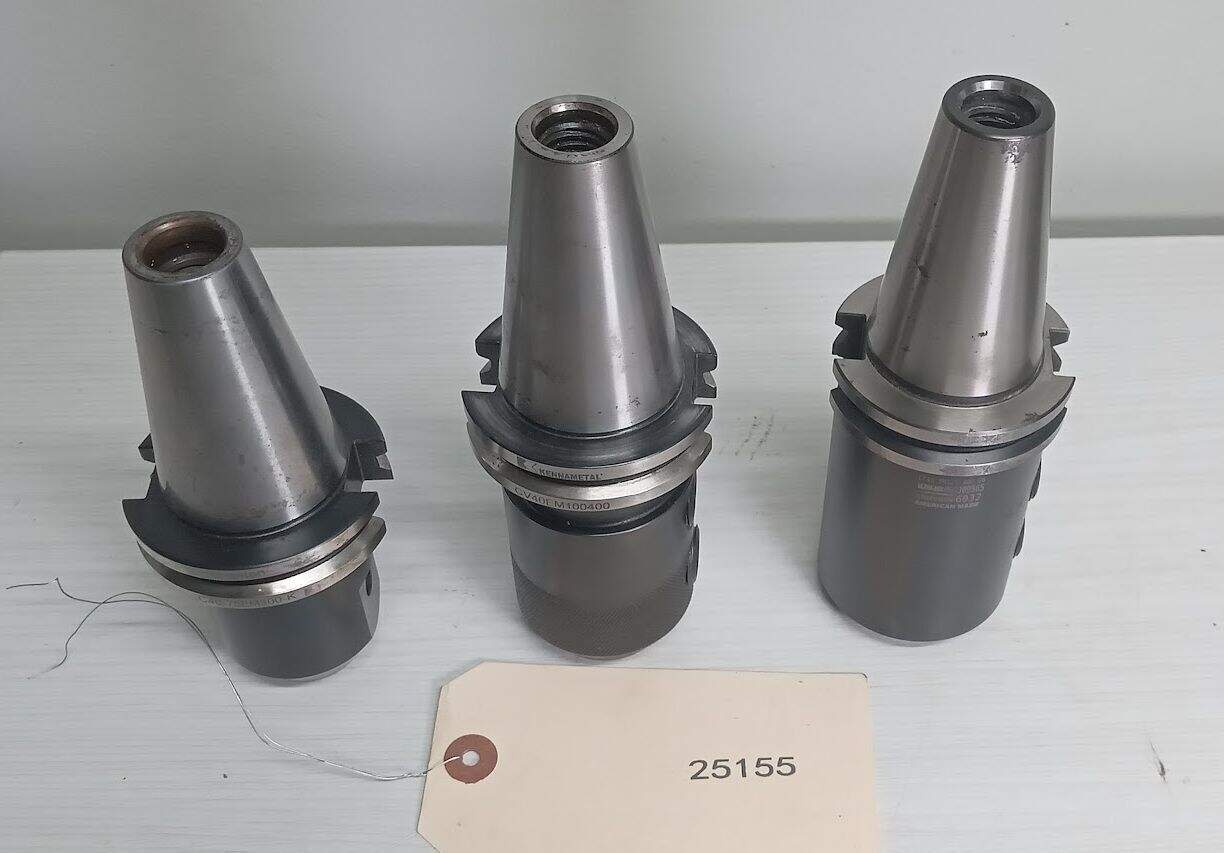 3x Cat 40 Tool Endmill Holders Weldon 1.25" 0.75"  Kingston Kennametal Ultradex