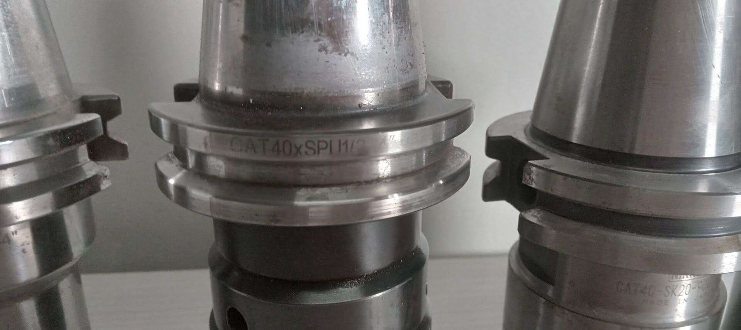 4x Cat40 Cat 40 Taper Tool Holders Jacobs ER Collet 1.25"  Weldon Flat ER20