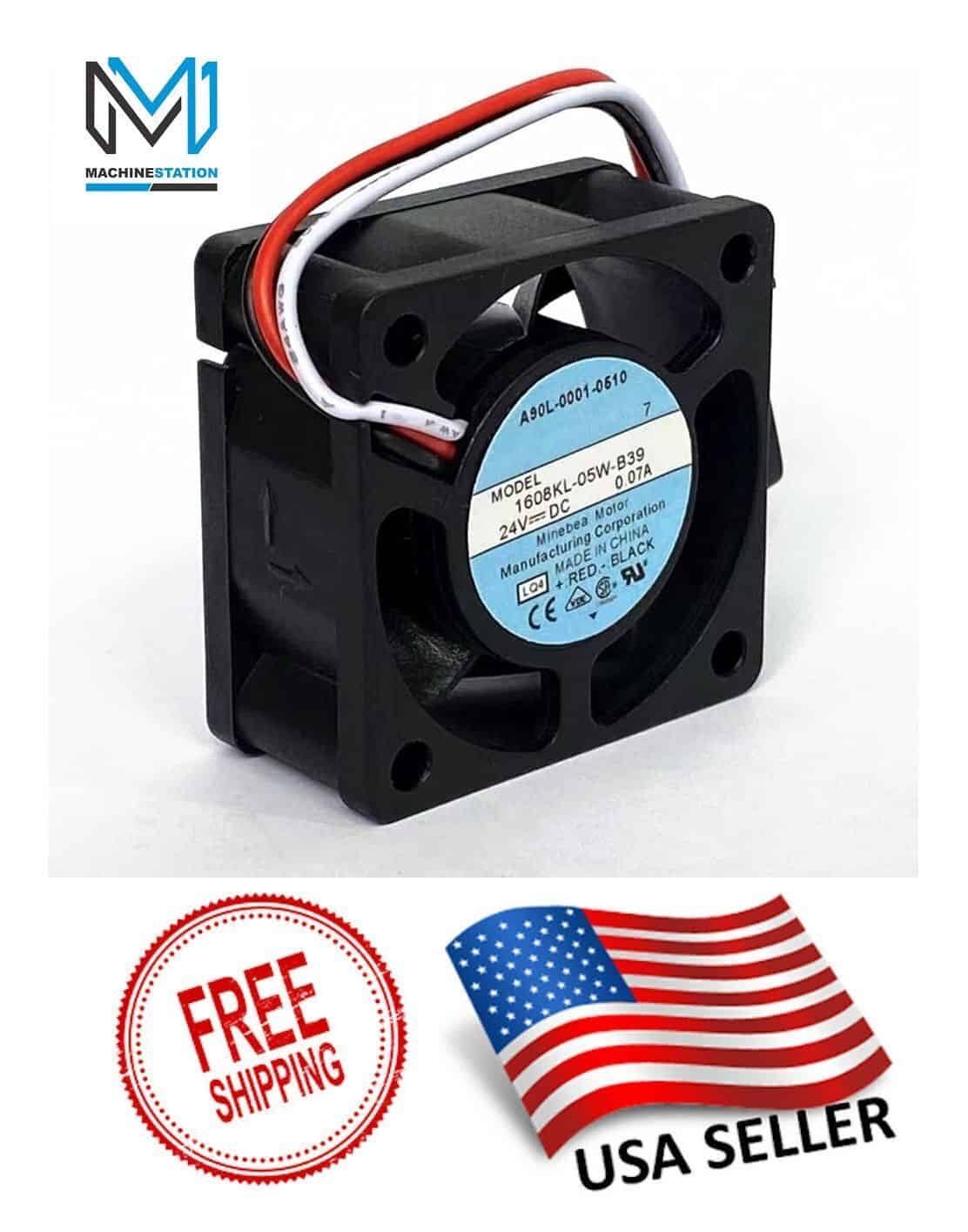 2x A90L-0001-0510 NMB-MAT MODEL 1608KL-05W-B39 24V DC 0.008A Fanuc Drive Fans