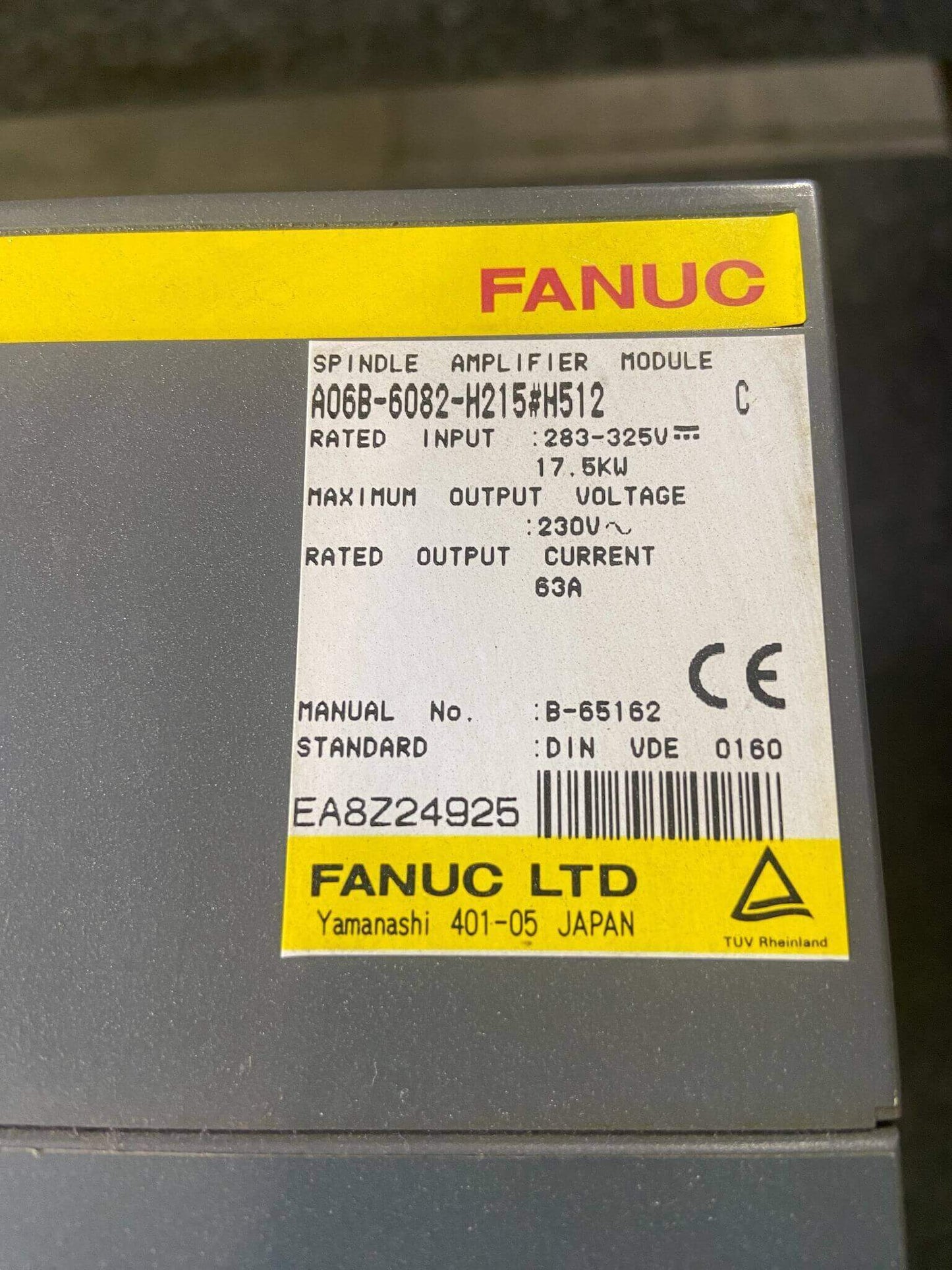 FANUC A06B-6082-H215#H512 Module Series C Spindle Amp Amplifier