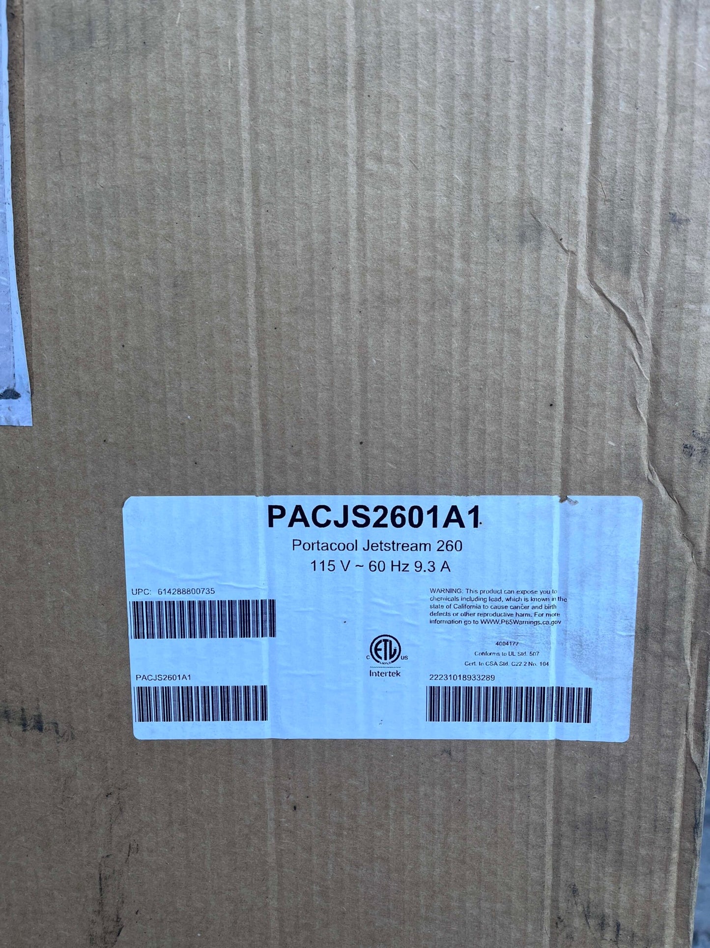 Portacool Jetstream 260 PACJS2601A1 Swamp Cooler New in Box Evaporative Cooler